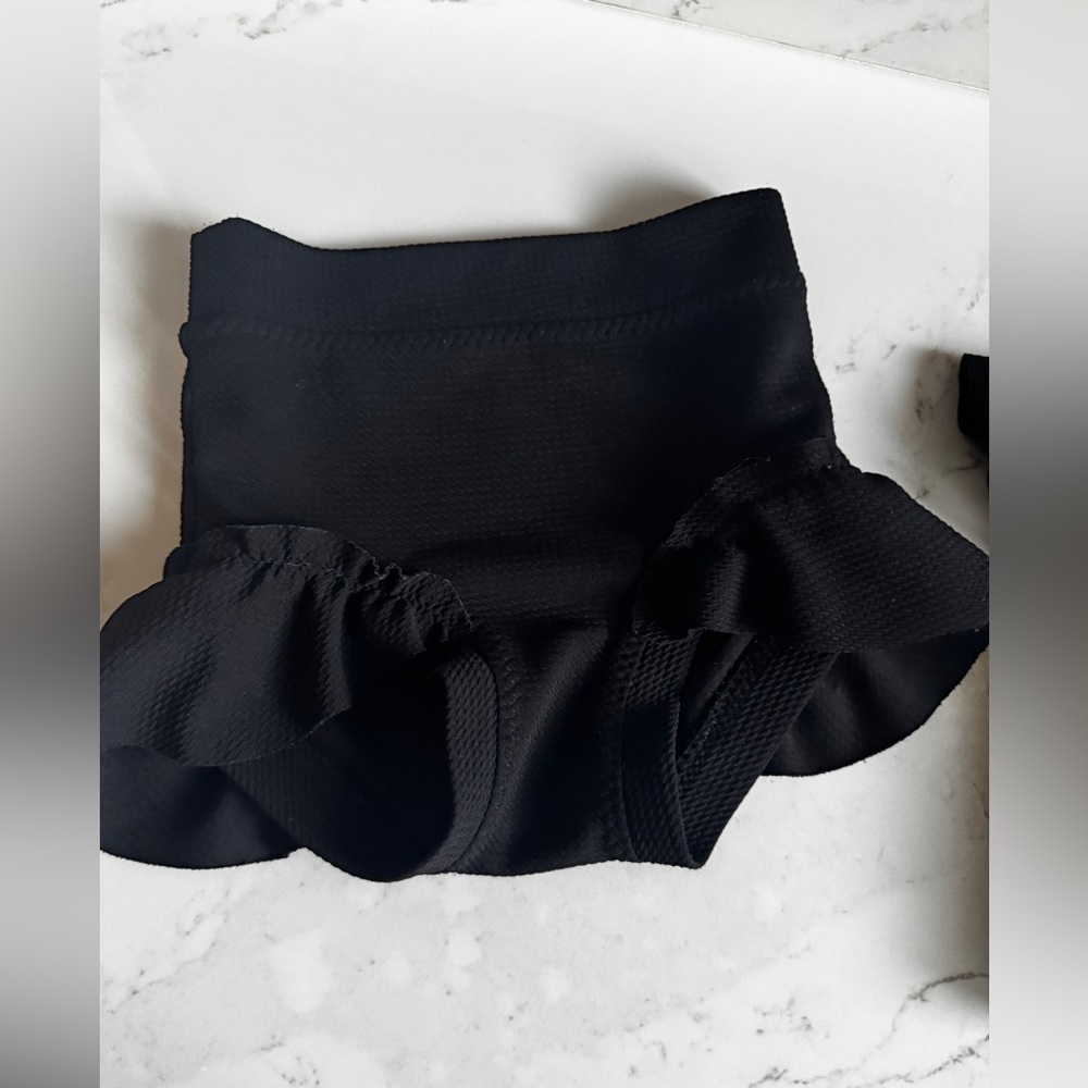 Black Ruffled Two-Piece Set - Picture 3 of 4